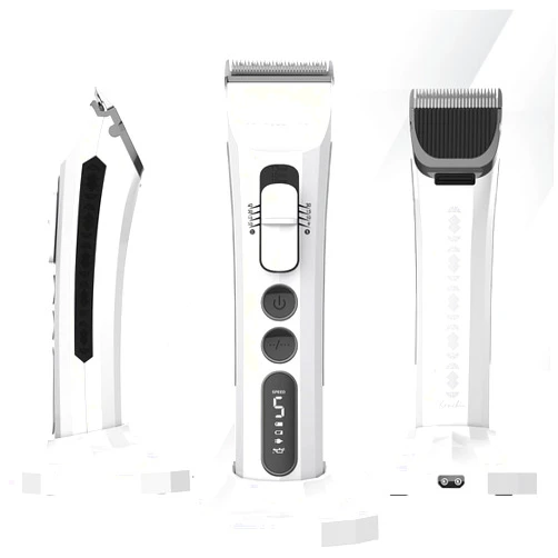 Kenchii Flash Dog Clippers for Grooming - 4-in-1 Digital Cordless Dog Grooming Clippers - Precision Pet Grooming Trim, Shape, and Style Effortlessly, White