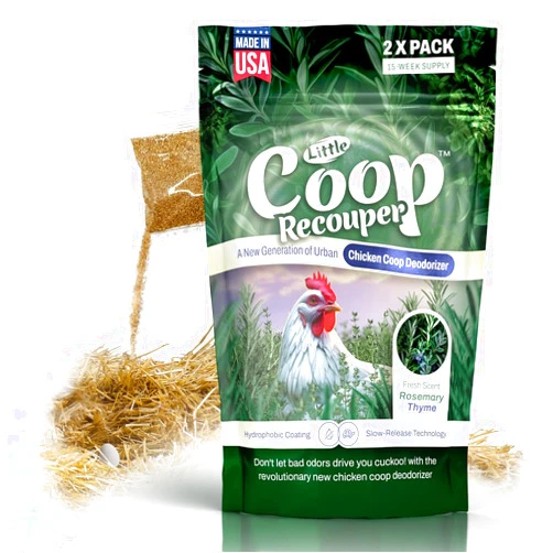 LITTLE SAVER Little Coop Recouper | a New Generation Of Urban Chicken Coop Deodorizer | Unique Formula for Slow Release | Natural Fresh Scent | Up to 15 Weeks Supply | 4x0.5oz (Rosemary & Thyme)