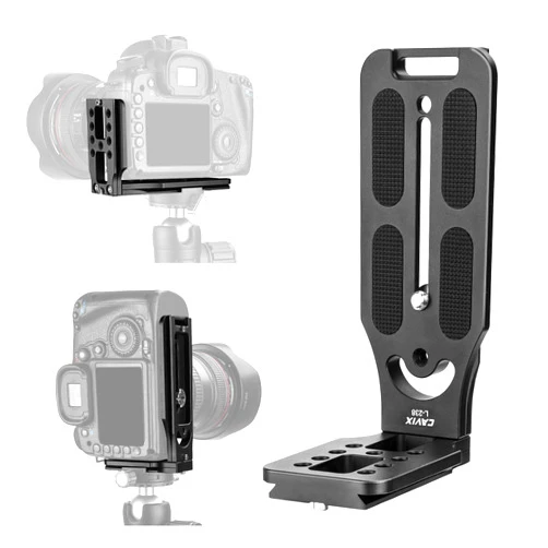 CAVIX Camerig DSLR Camera L-Bracket Quick Release Plate Vertical Horizontal Switching Tripod Head Compatible with DSLR Camera Stabilizer Tripod Monopod Ronin Zhiyun Canon Nikon Sony DJI Osmo