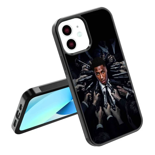 Generic Phone Case Cover compatible with iPhone SE 7 8 X XR 11 12 13 14 15 Plus Mini Pro Max Silicone Style Shockproof Youngboy Black