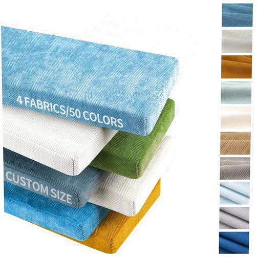 RXASC Bench Cushions for Indoor Furniture, Custom Size/Fabric/Spong/Fixing Method Bench Cushion, Removable Window Seat Cushions Indoor, Bench Seat Cushion, Suitable for Piano Sofa Bay Window Cushion