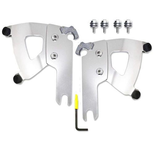 Memphis Shades Trigger-Lock Mount Kit Batwing Fairing Compatible for Harley Davidson FLHRSI Road King Custom 2004-2006 - Polished