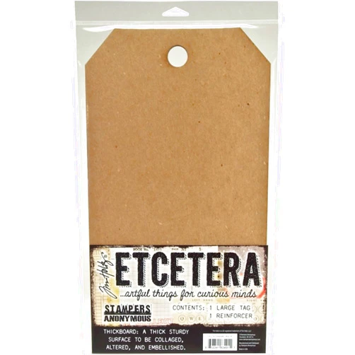 Stampers Anonymous THETC001 Tim Holtz Etcetera Large Tag 8.25