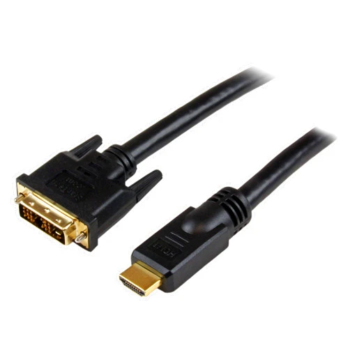 StarTech.com 50 ft. (15.2 m) HDMI to DVI D Adapter Cable - HDMI to DVI-D Cable - Strain Relief Connectors - Bi-Directional - HDMI to DVI Cable (HDMIDVIMM50)
