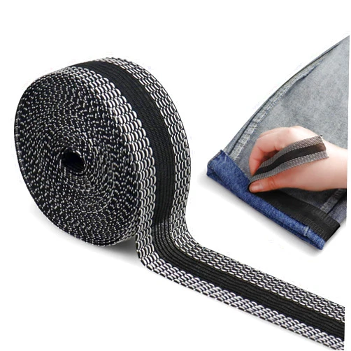 Catephe Hemming Tape for Pants, 16.4 Ft Trousers Edge Modified Strips, Iron-on Instant Hem Tape for Jeans Suit Pants Trouser Mouth