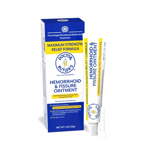 Doctor Butler's Doctor Butler’s Hemorrhoid & Fissure Ointment Cream with Lidocaine and Phenylephrine HCI for Fast Acting Relief of Pain, Swelling, Discomfort, and Itching (1 oz.)