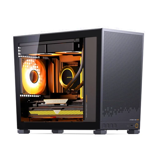 JONSBO D32 STD Micro-ATX PC Case,High Compatibility Mini Desktop Case, Support MATX Back-Connect/BTF MB,365mm GPU/240AIO/163mm Air Cooler, ATX/SFX-L/SFX PSU, USB3.2 PC Gaming Case,Black