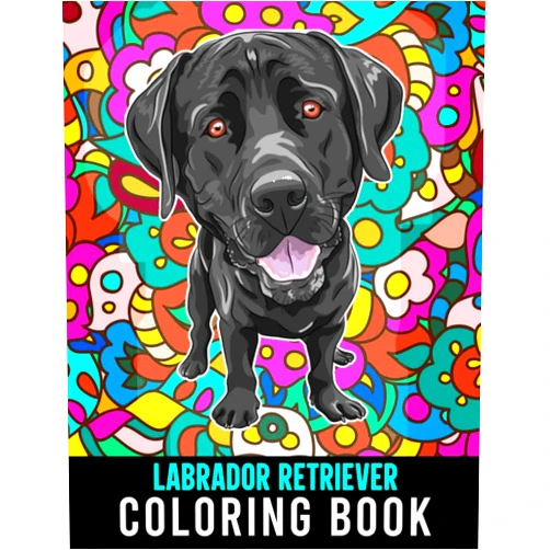 Real Illustrations Labrador Retriever Coloring Book: Stress Relieving Coloring Book for Adults Relaxation Featuring 40 Mandala Labrador Coloring Pages, Labrador Retriever Gifts for Women Dog Lovers