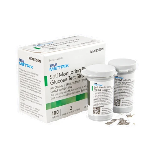 McKesson 06-R3051-41 True Metrix Self Monitoring Blood Glucose Test Strip, Box of 100