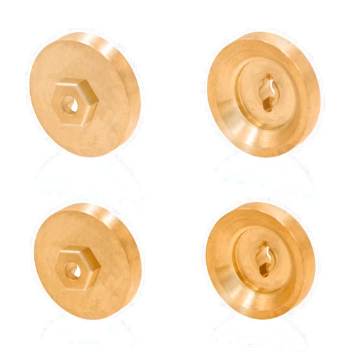 ZIWIJE Brass Wheel Weights Hex Adapter 4Pcs for Axial SCX24 C10 AXI00001 AXI90081