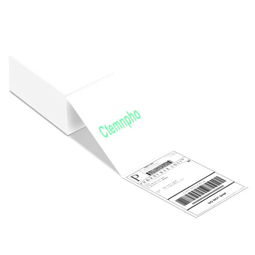 Ctemnpho Fanfold 4 x 6 Direct Thermal Shipping Labels, Thermal Labels (Pack of 500), Perforated and Strong Adhesive, (Commercial Grade)