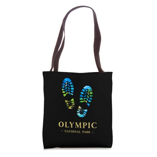KAEDAM Graphic Art: Olympic National Park Olympic National Park Hike Hiking Boot Camping Souvenir Tote Bag