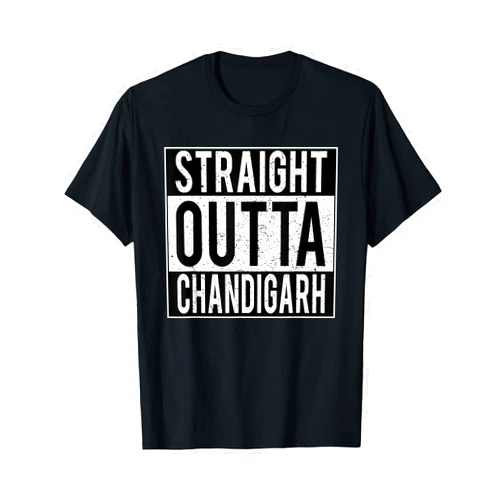 Funny Punjabi Desi Pind t shirts Punjabi Straight Outta Chandigarh Pind t-shirt T-Shirt