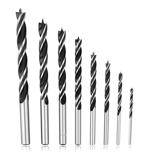 COMOWARE Metric Wood Drill Bit Set 8 Pcs for Hardwood, Plywood, Plastic - Professional Brad Point Drill Bits, Wood Hole Cutter, High Carbon Steel with Storage Case, 3-10 mm