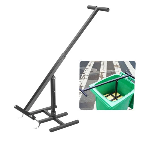 BINGOX Manual Trash Compactor, Waste Recycling Hand Tool for Outdoor Use, Touchless Bin Compactor for 120-660L Wheelie Bins, Iron Compacting Trash Can