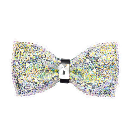 ACCmall Crystal Glitter Bow tie Luxurious Wedding Party Rhinestone Adjustable Bowtie
