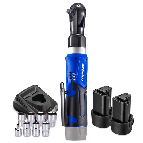 ACDelco Tools ACDelco ARW1209-P2 G12 Series 12V Li-ion Cordless 3/8” 45 ft-lbs. Ratchet Wrench Tool Kit with 2 Batteries