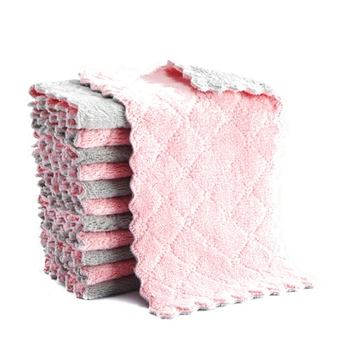 Hypermotion Microfiber Cleaning Cloth, Kitchen Towels, Double-Sided Microfiber Towel Lint Free Highly Absorbent Multi-Purpose Dust and Dirty Cleaning Supplies for Kitchen Car Cleaning. Pack of 12