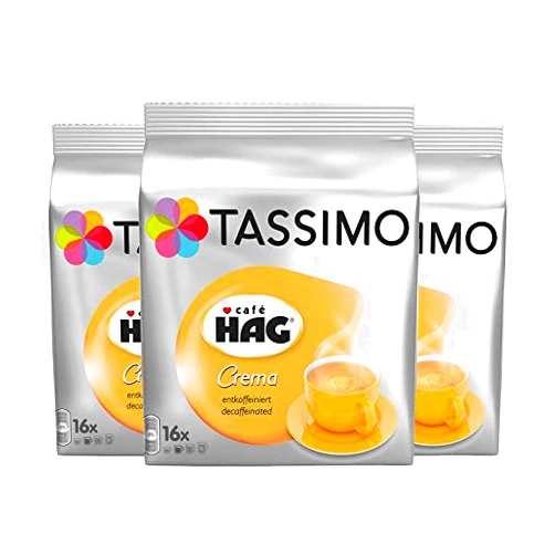 Tassim Hag Tassimo Cafe HAG Crema Decaffeinated (pack of 3)