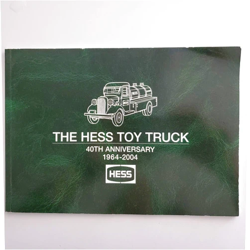 Hess Corp. The Hess Toy Truck Book 40th Anniversary. This book is a collectible that is a must for every collector. It include large pictures of every truck produced by Hess Corp between 1964 and 2004. There is a large picture and detailed description of these 40 trucks.