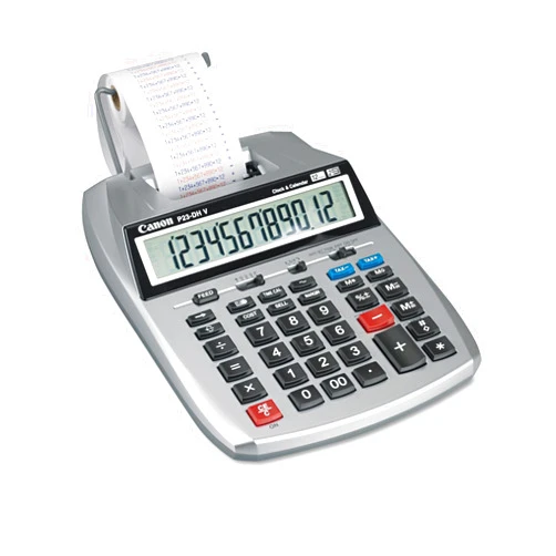 Canon P23DHV P23-DHV 12-Digit Printing Calculator, Purple/Red Print, 2.3 Lines/Sec