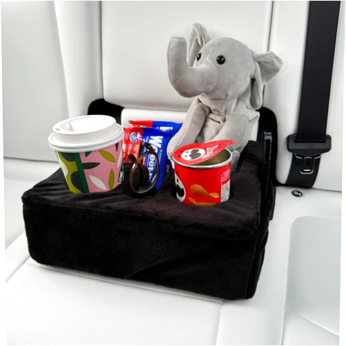 Pekokavo Car Back Seat Organizer, 3 in 1 Car Organizer with Cup Holder, Phone Holder, Storage Pockets, for SUV, Truck, Van (Black)