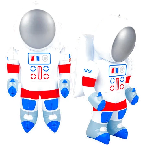 ArtCreativity Astronaut Inflates, Set of 2, Inflatable Astronaut Toys with Hanging Tag, Decorations for Outer Space Themed Parties, 22 Inch Long Party Inflates, Fun Pretend Play Accessories