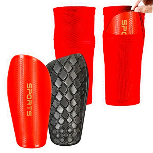 RUSKLE Soccer Shin Guards for Kids Adults incl. Sleeves with Optimized Insert Pocket - Protective Soccer Equipment for Boys Girls Men