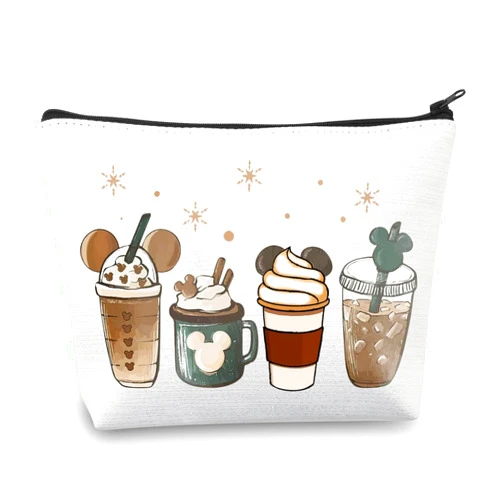 BDPWSS Coffee Lover Makeup Bag Coffee Latte Cups Chocolate Groovy Gift Coffee Lover Gift Coffer Drinker Gift Latte Lover Gift (Coffee Latte Cups)