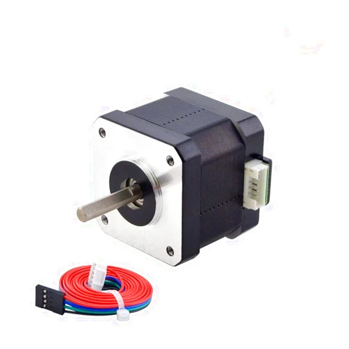 STEPPERONLINE Nema 17 Stepper Motor Bipolar 1.5A 42Ncm 42x42x38mm 1.8deg 4 Wires with 1m Cable and Connector (3 Pack)