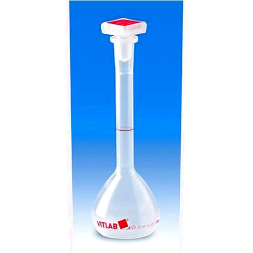 BrandTech 67204, VITLAB 50 mL PMP Class A Certified Volumetric Flask (2 Packs of 2 pcs)
