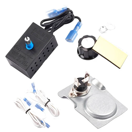 Hiorucet Fireplace Thermostat & Rheostat Variable Speed Control Switch for Universal Wood Stove and Fireplace Blower Heat N Glo, Heatilator, Napoleon, Majestic, Desa, Astria, Superior, Lennox, Regency