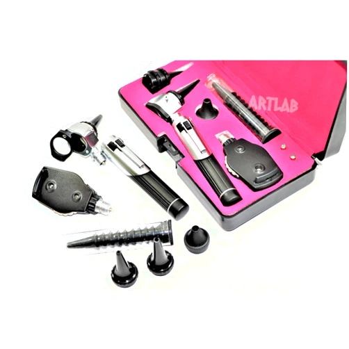 Artlab Multi-Function Otoscope Student Set-Multi-Function Ear Scope for Ear, Nose & Eye Examination with Disposable Speculum with 2 Free Replacement Bulbs (Include Hard Case)