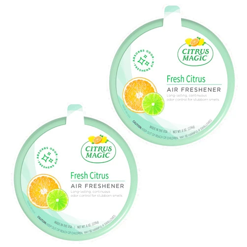 Citrus Magic 2-Pack Solid Air Freshener, 8-Ounce, Citrus