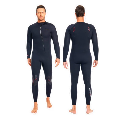 Seaskin 5mm Wetsuits for Men Front Zip Full Wetsuit