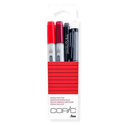 Copic Marker DpRed Doodle Pack, Red