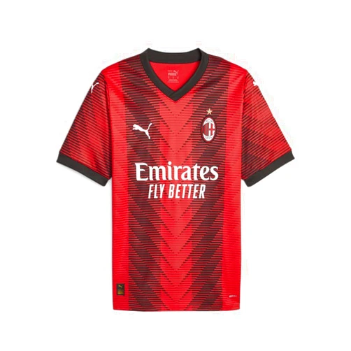 Puma Men's AC Milan Home Jersey 23/24 (as1, Alpha, m, Regular, Regular) Red/Black
