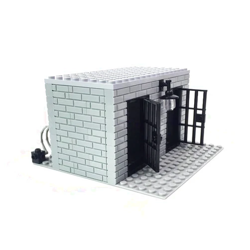 ANIXA DIY Custom Military Scene Building Kit, Military Architecture Prison Cell Building Blocks for Minifigures Soldiers SWAT, MOC WW2 Military Construction Toy