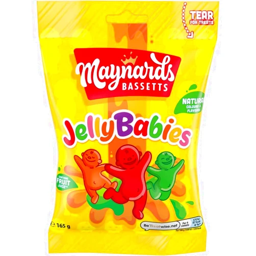 Bassett's Maynards Bassetts Jelly Babies Sweets Bag 165g (Pack of 6)