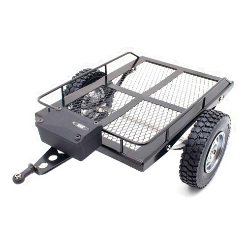 KYX Racing RC Cars Trailer Heavy Duty Truck and RC Rock Cars Trailer for 1/10 RC Crawler Cars Axial SCX10 SCX10 II SCX10 III TRX4 D90