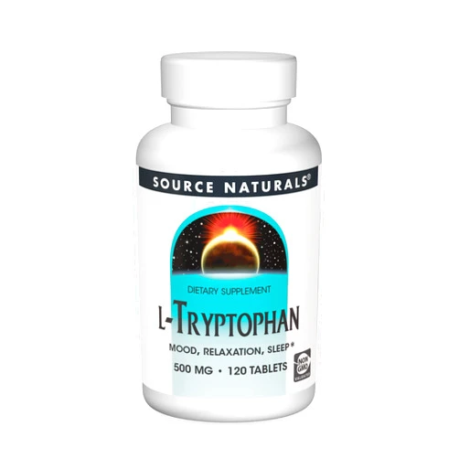 Source Naturals L-Tryptophan, for Mood, Relaxation, and Sleep*, 500mg - 120 Tablets