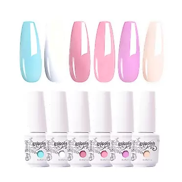 Clou Beaute Gel Polish Set Soak Off Led UV Gel Nail Polish Kit Varnish Nail Art Manicure Salon Collection 6x8ml S011 MB-CB-S011