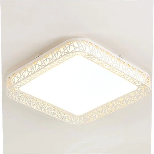 Hua Ben Pendant Lights , Home Decorative Chandelier Ceiling Fixture Modern White Ceiling Light Nordic Acrylic Square Shade Lamp Dimmable 3000K/4000K/6000K for Living Room Kitchen Dining Room Hallway(Infinitel