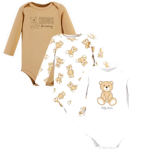 Hudson Baby unisex-baby Cotton Long-sleeve Bodysuits