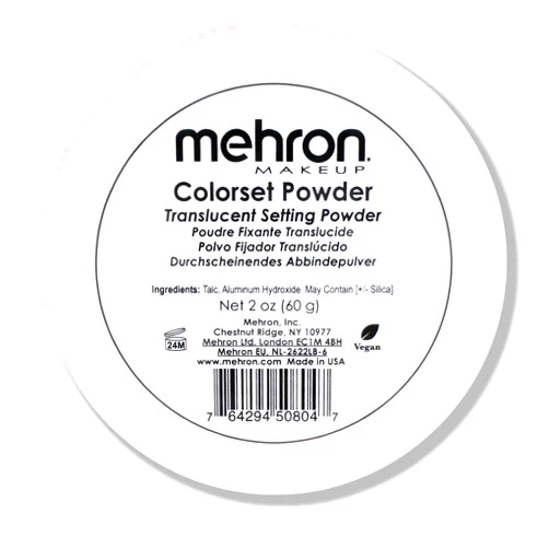 Mehron Makeup Colorset Powder | Translucent Setting Powder | Special Effects, Halloween, & Film 2 oz (60 g)