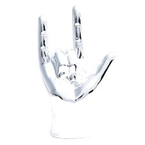 Interior Illusions Plus Silver I Love You Hand Tabletop Decor - 9