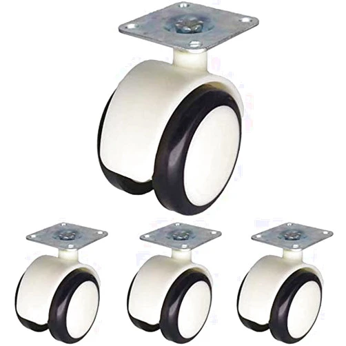 QHCS Castors Furniture Casters Moving Caster Wheels Workbench Casters Set of 4 Brake Caster for Furniture Instruments Cribs Furniture Beauty Beds Single Wheel Load 25/30/40KG Heavy Duty Castors