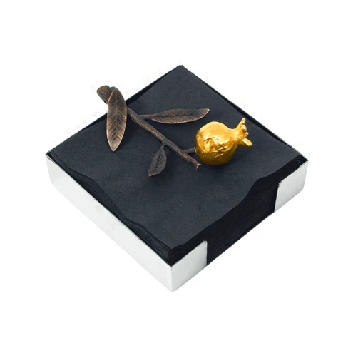 Michael Aram Pomegranate Cocktail Napkin Holder, Multicolor
