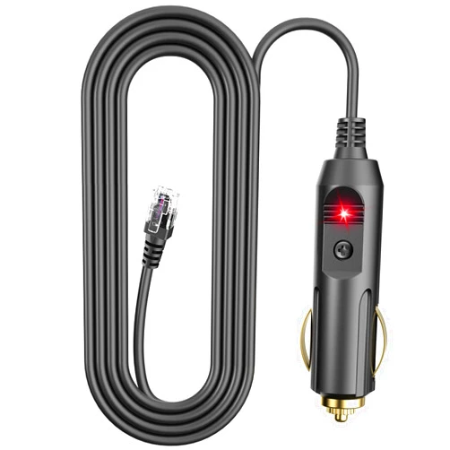 ZiBwnfuxcz Radar Detector Power Cable Compatible with Escort Max 360 passport 9500ix Valentine One Radenso XP/SP Beltronics Pro RX65 DFR6 DFR7, Replacement Radar Detector Power Cord with RJ11 Ports 6.5ft
