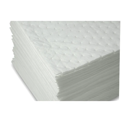 Aabaco Oil Only Absorbent Pads - Heavy Weight Sheets (100ct Per Pack) 15 X 17 Inch High Absorbency for Oil and Fuel Spills - Repels Water, Absorbing up to 24 Gallons - Cleanup & Automotive (100)